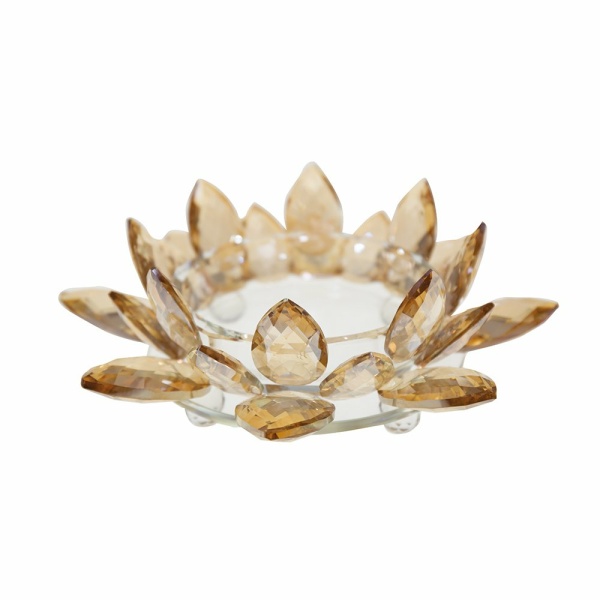 Lotus Amber Candlestick 24x24x9cm