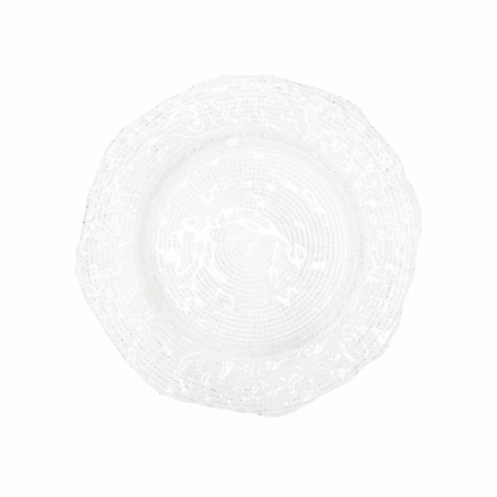 Transparante platte plaat 27 cm