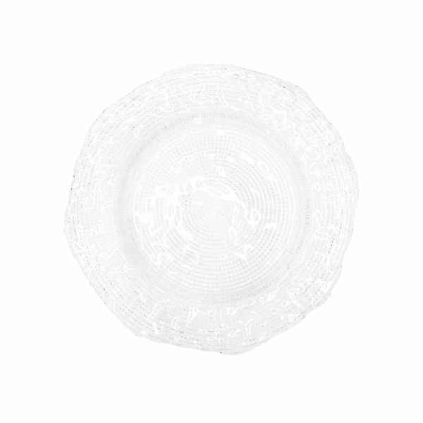 Transparante platte plaat 27 cm