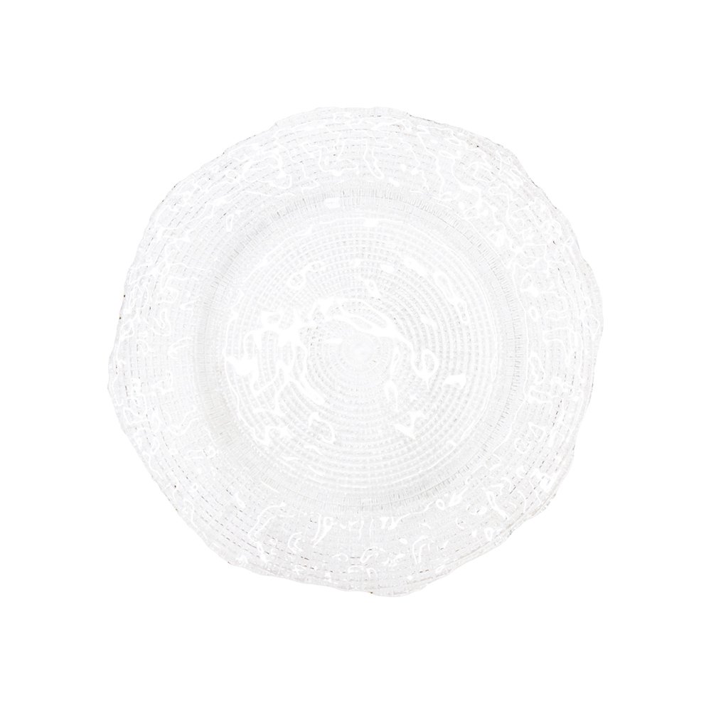 Transparante platte plaat 27 cm