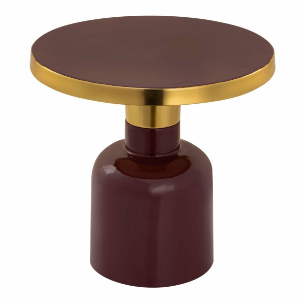 Bijzettafel rond ø 45 H 45 cm Decoratieve tafel Lampentafel Salontafel Glamtafel Metaal en email