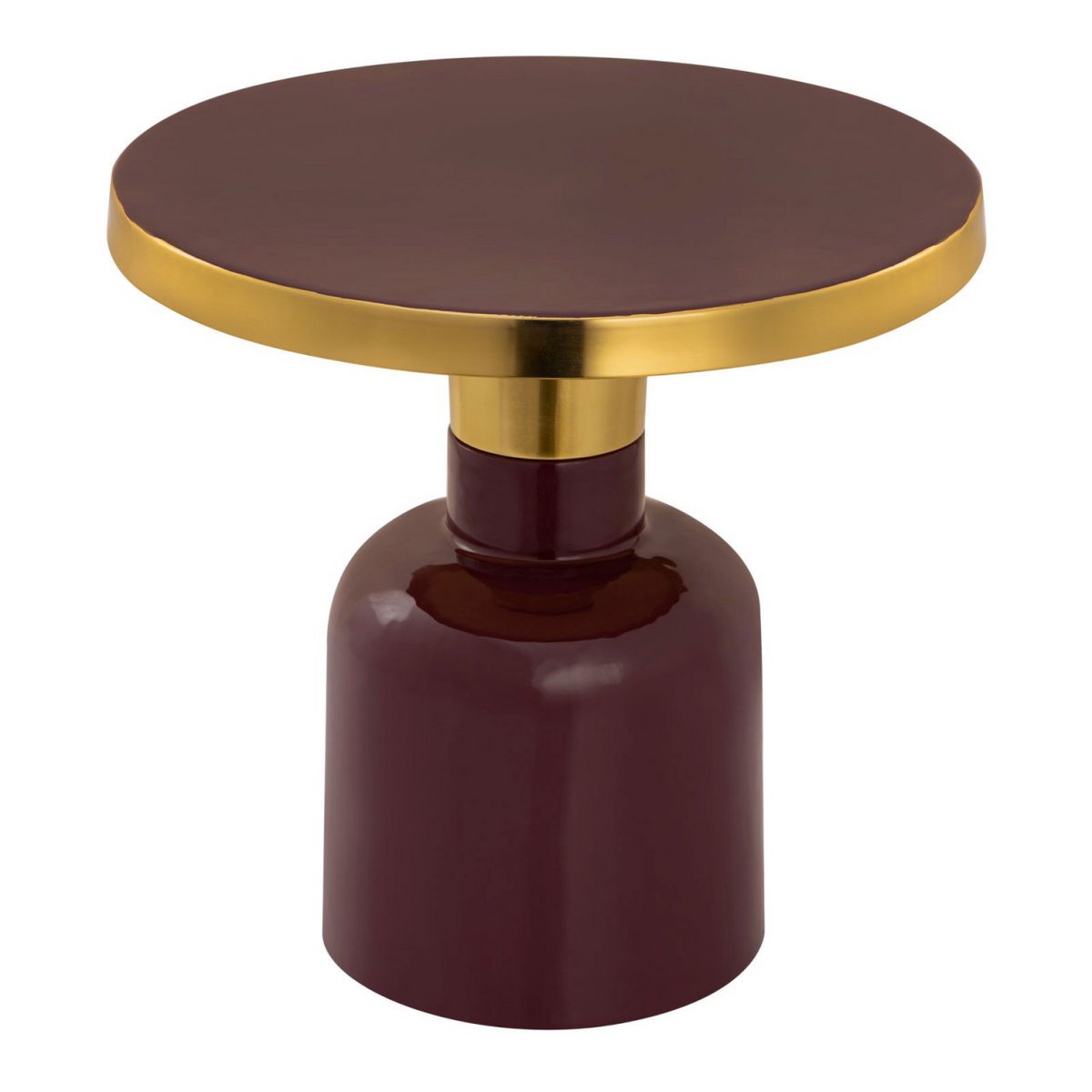 Bijzettafel rond ø 45 H 45 cm Decoratieve tafel Lampentafel Salontafel Glamtafel Metaal en email