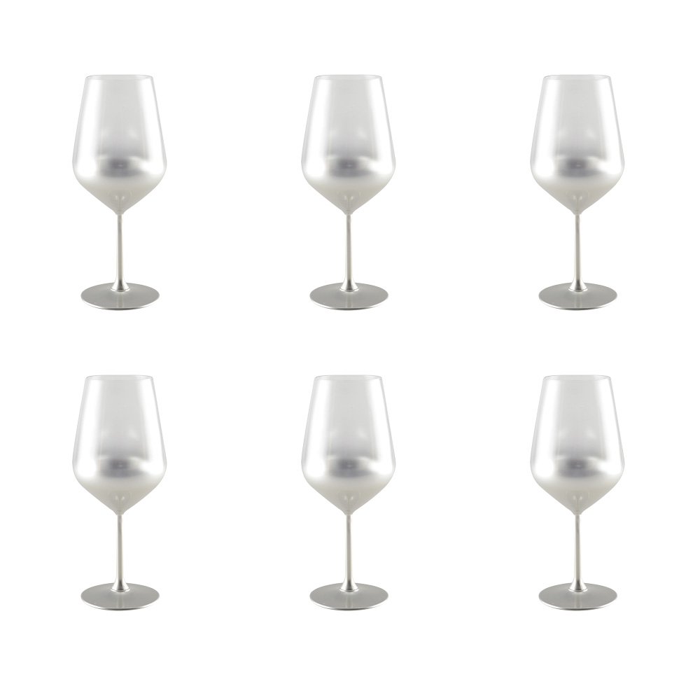 Glow zilveren wijnglazen - veel 6