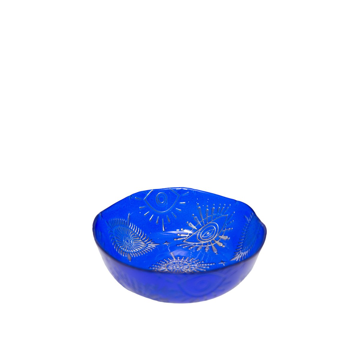 Wentelde blauwe oog kom 15x15x5cm