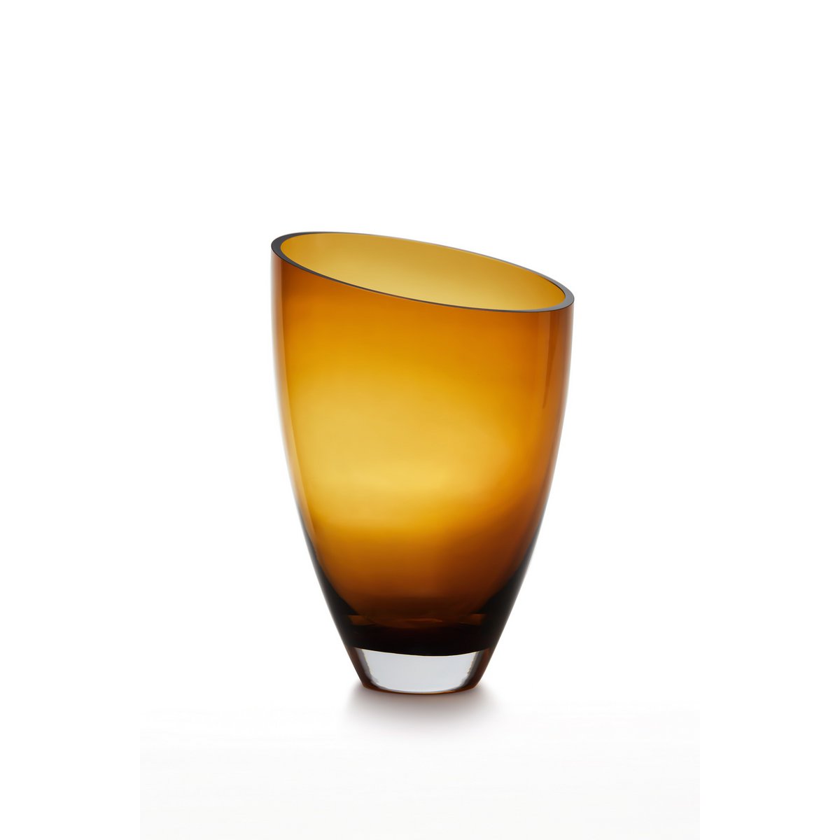 grote glazen vaas, kristalhelder, amber, BULED 30 AMBER 9 mm dik glas