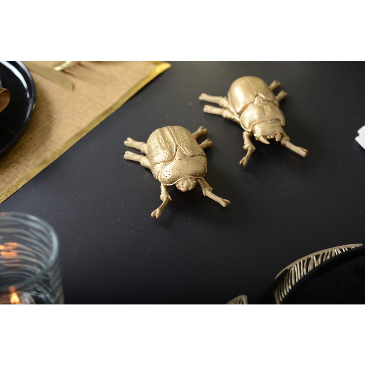 Gouden decoratieve kever 12x9x4 cm