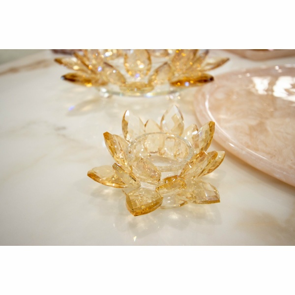 Lotus Amber -knop 11x11x5cm