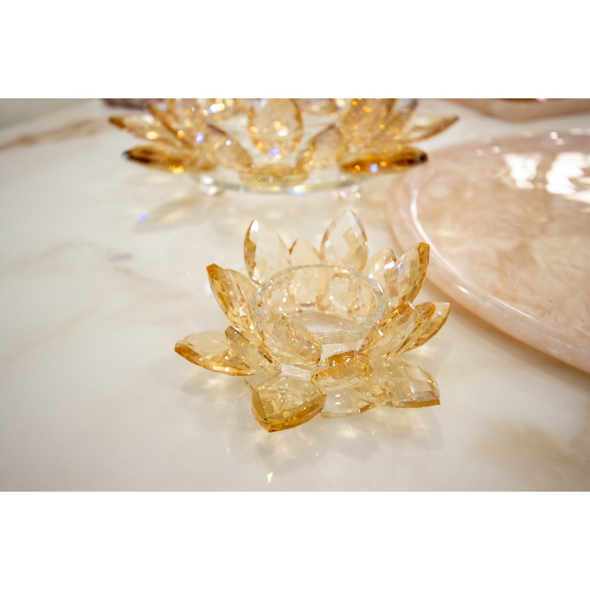 Lotus Amber -knop 11x11x5cm