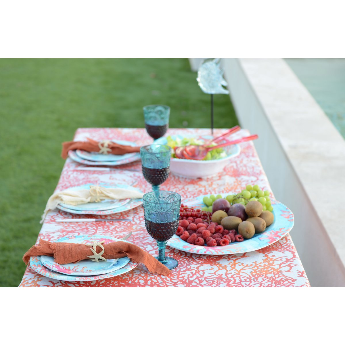 Ovaal mélamine corail 43.5x21x2.5cm