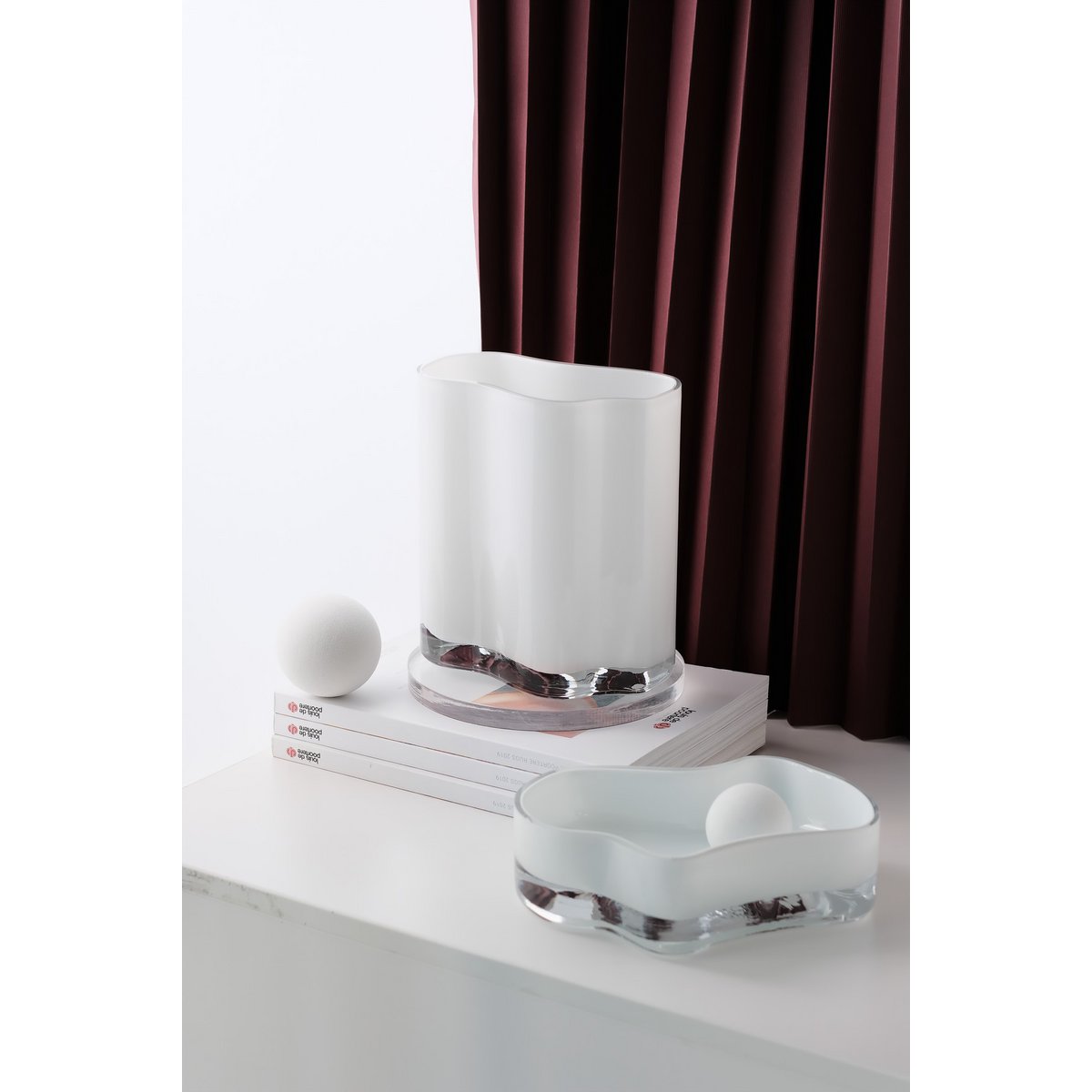 Nieuwe moderne design kom, bord, geïnspireerd door CORAL en Aalto, COR06WH