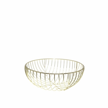 Gouden broodmand in ijzer 26x26x10.5 cm