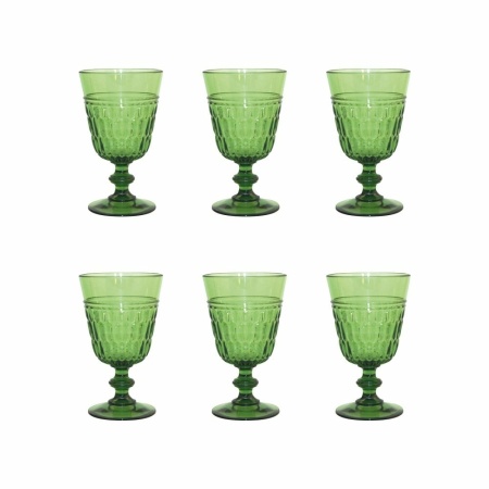Acrylgroene wijnglazen - veel van 6