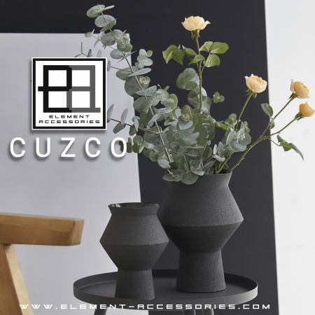 grillige hoekige ronde vaas in keramiek, CUZCO 20ZW