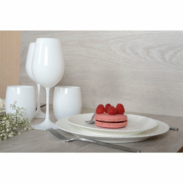 Flora witte dessertplaat 21.3x21.3x2cm
