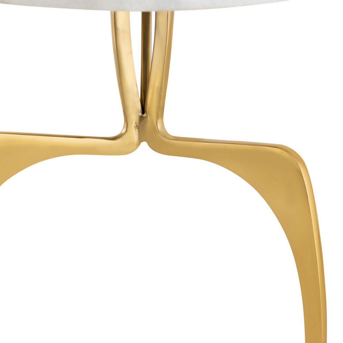 Bijzettafel metaal rond ø 45 x 56 cm siertafel marmer Sohoo frame zilver of goud