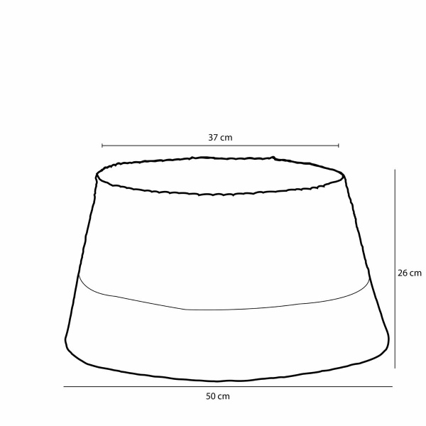 Kerstboomrok - H26 x Ø50 cm - Zeegras - Zilver