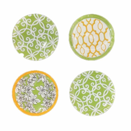 Groene en oranje bekers - veel van 4