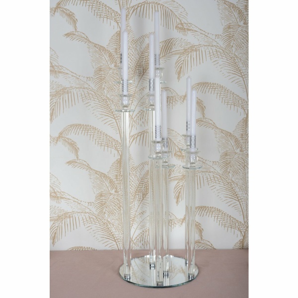 KRISTAL KANDELAAR CENTRUM 8 LAMPEN H77CM