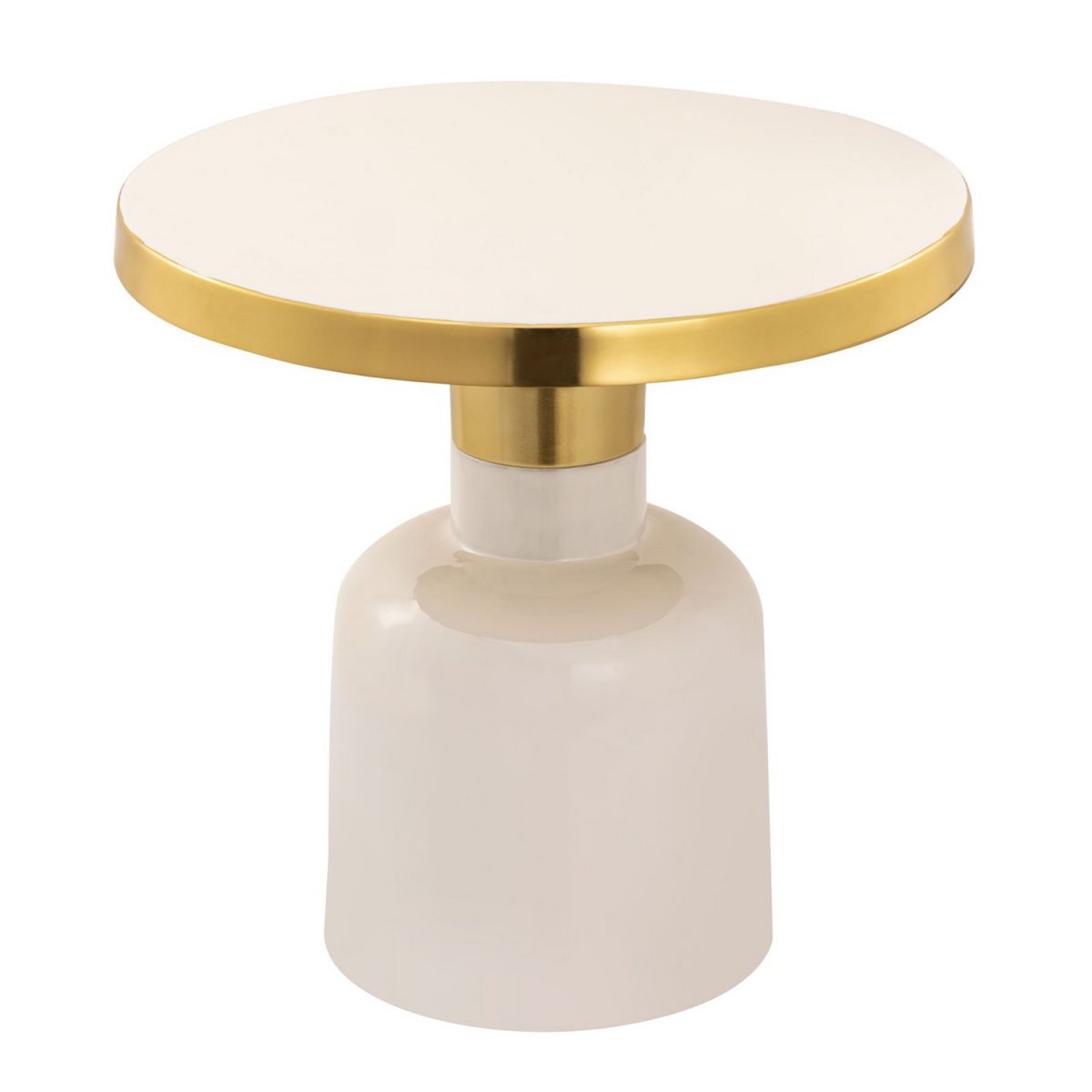 Bijzettafel rond ø 45 H 45 cm Decoratieve tafel Lampentafel Salontafel Glamtafel Metaal en email