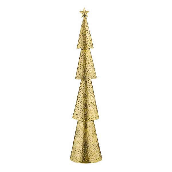 Kerstboom - L15 x B8 x H68 cm - Metaal - Goud