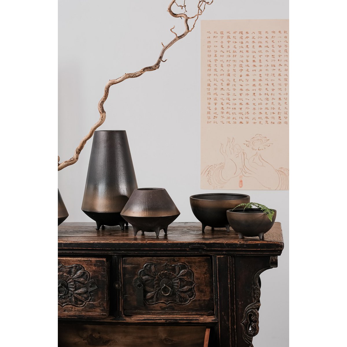New Moderne keramische bol grote kom East+West, OTA10BB