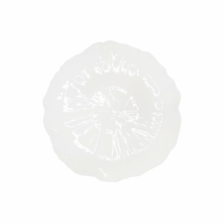 Witte bloemplaat plaat 30 cm