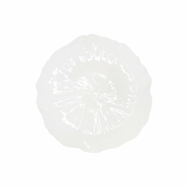 Witte bloemplaat plaat 30 cm