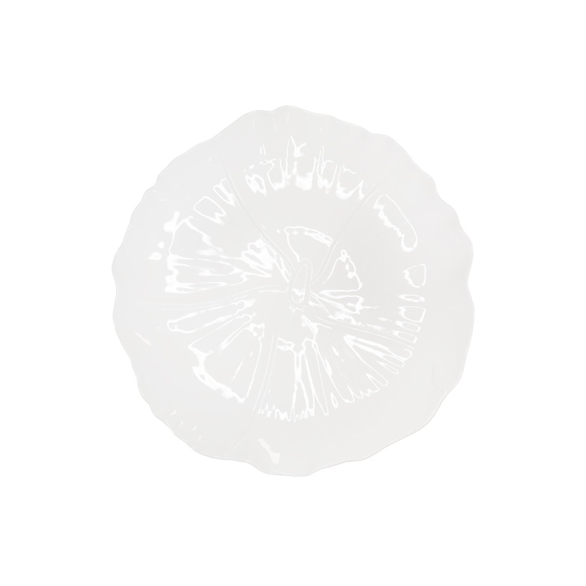 Witte bloemplaat plaat 30 cm