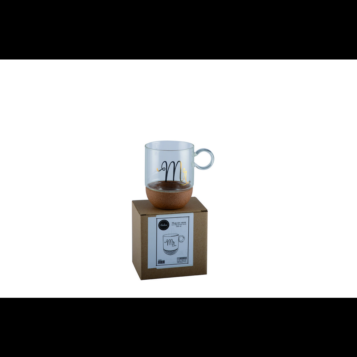 Mok in Glass Cork "Mr"
