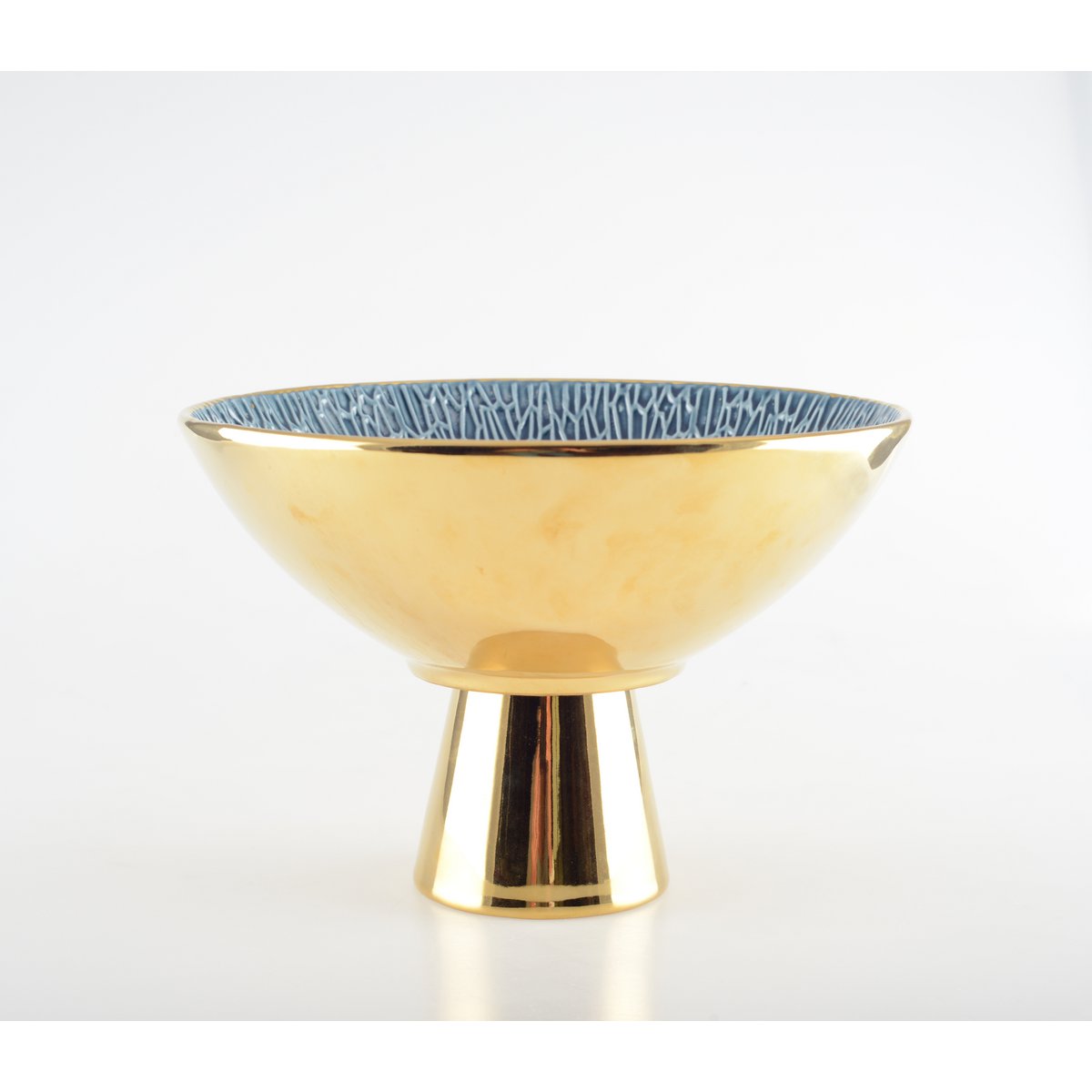 Gouden en blauw fruit gesneden