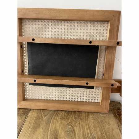 stoel Pierre Jeanneret blank eikenkleur + rotan, hoge kwaliteit