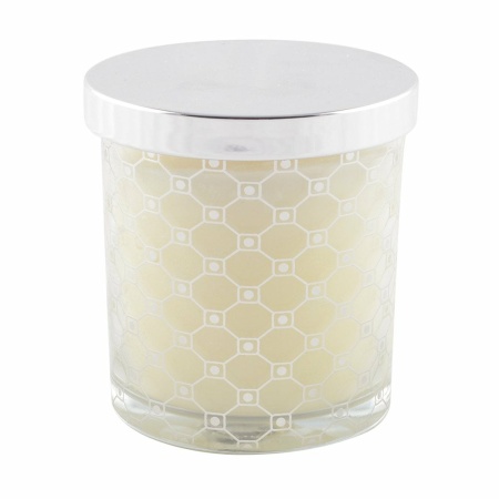 Silver Musk -kaars met dekking 7,8x8,2 cm