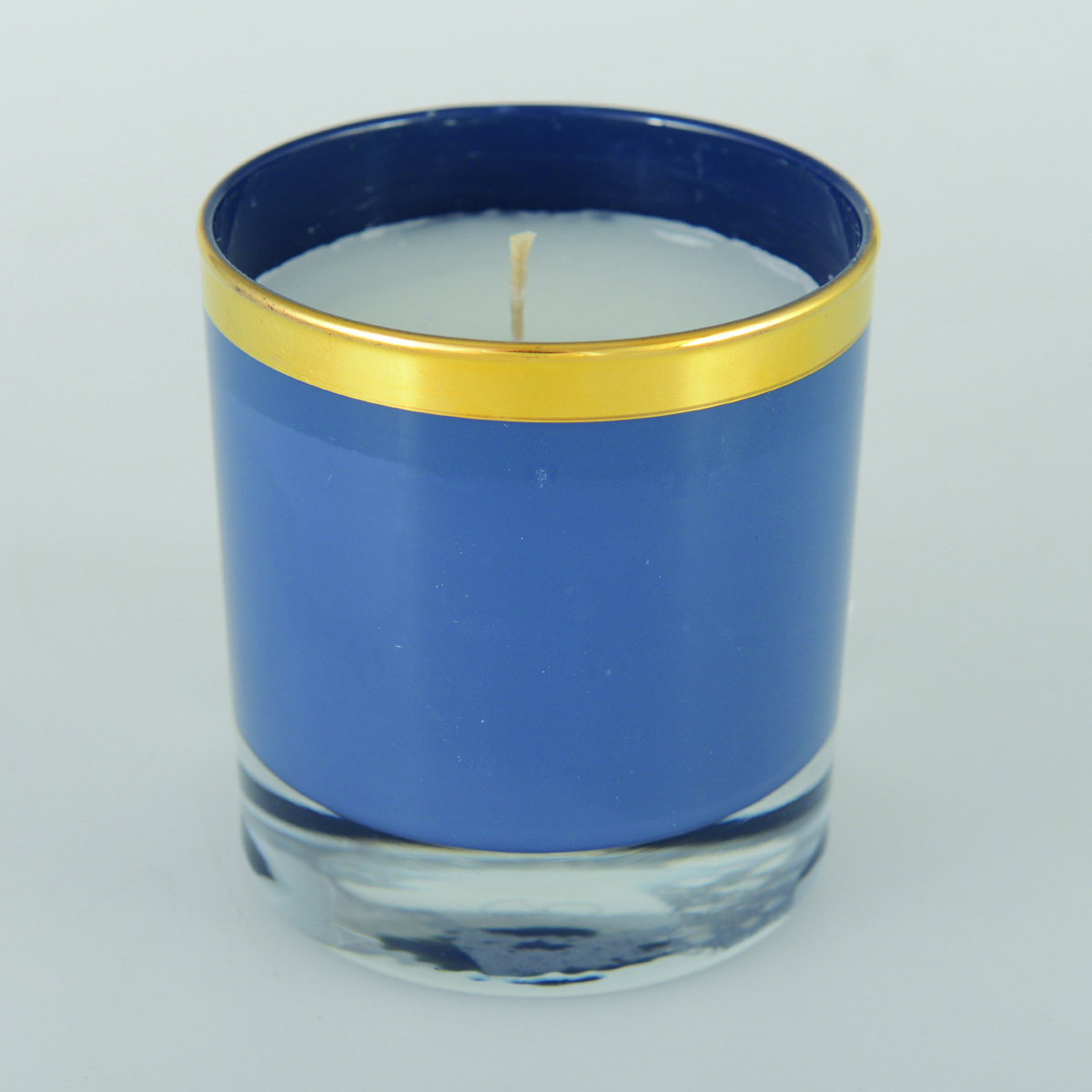 Blauwe geurkaars van katoen