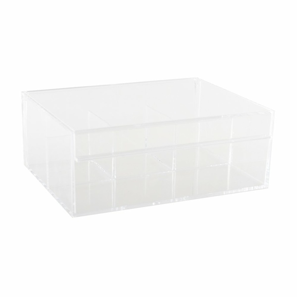 Theebox 4 compartimenten 21.6x16.8x8.5 cm