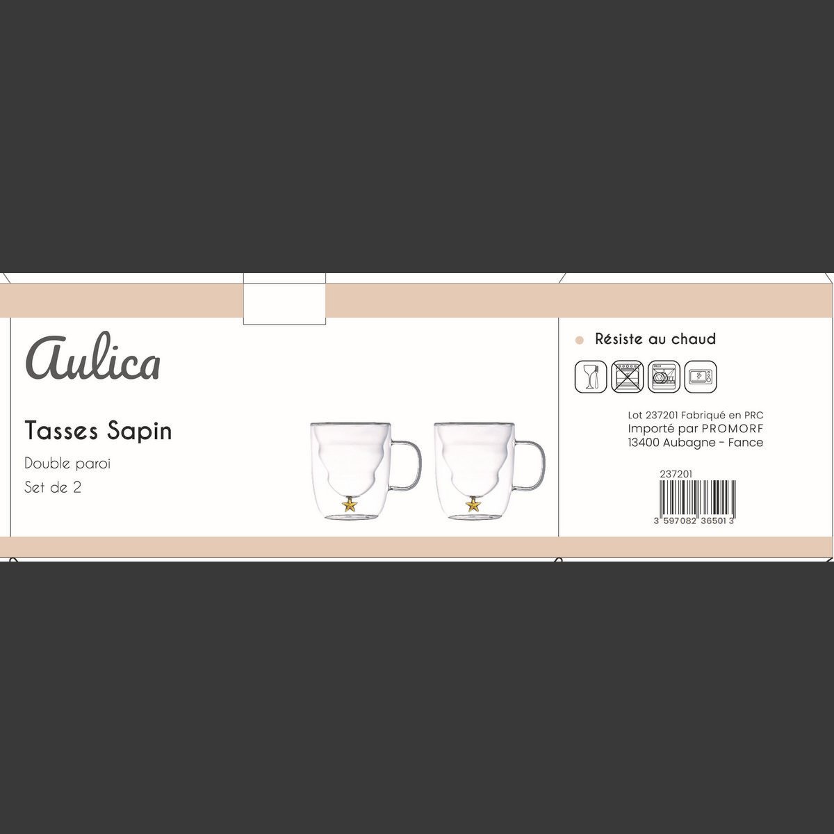 Dubbele wandbekers gouden ster 250 ml - veel 2