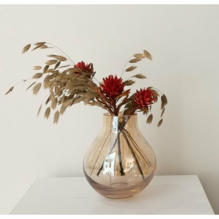 moderne luxe glazen vaas, gegalvaniseerd, boldesign, serie: ENVIE 18GO