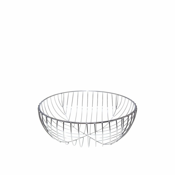 Iron Chrome Bread Basket 26x26x10.5 cm