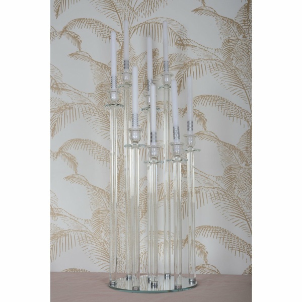KRISTAL KANDELAAR CENTRUM 8 LAMPEN H77CM