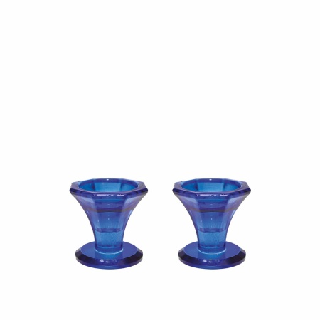 H5.5 cm Blue Candlestick - veel van 2