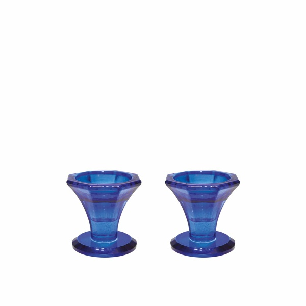 H5.5 cm Blue Candlestick - veel van 2