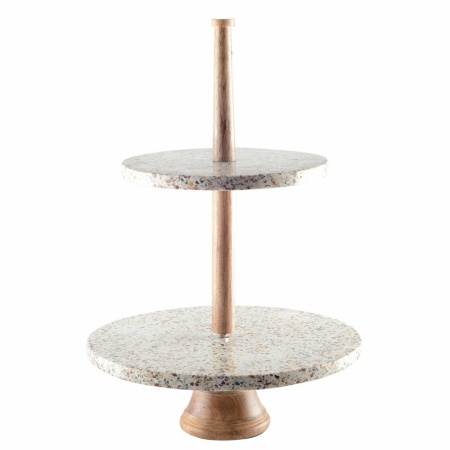 Twee -verdiepingen dienaar in H60cm marmer