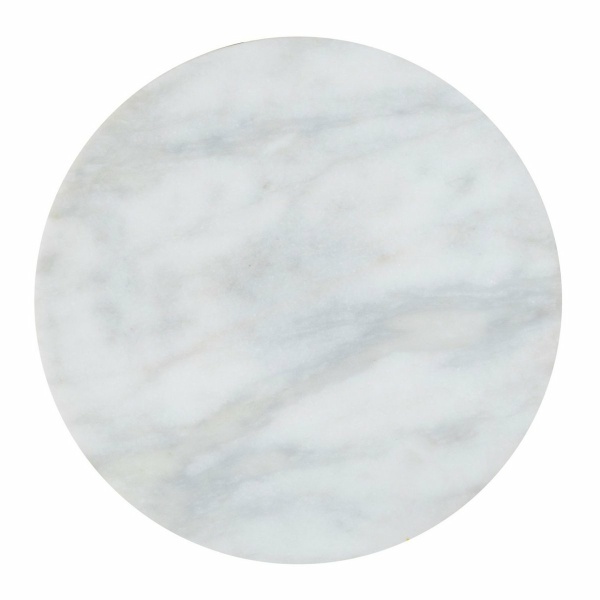 Bijzettafel metaal rond ø 45 x 56 cm siertafel marmer Sohoo frame zilver of goud
