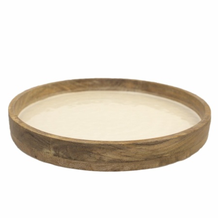 Witte houten lade mango 40x40x4cm