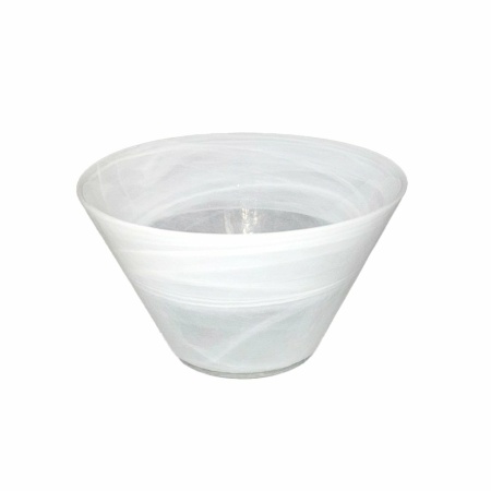 Witte conische kom 14x14x8cm