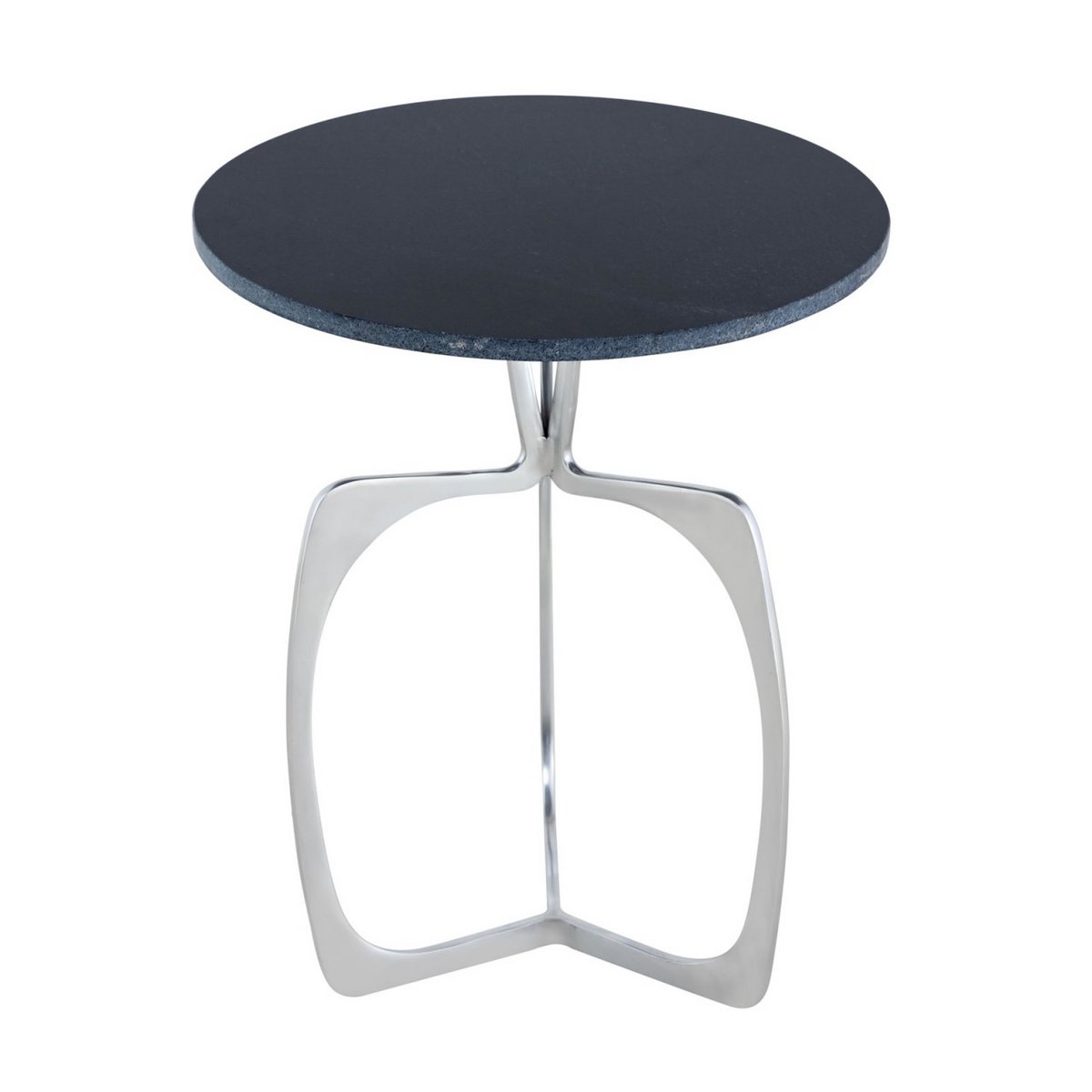 Bijzettafel metaal rond ø 45 x 56 cm siertafel marmer Sohoo frame zilver of goud