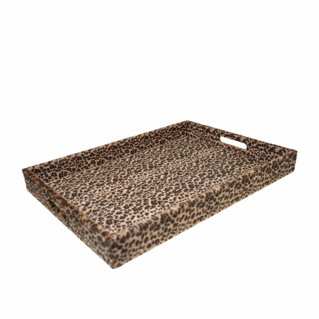 Luipaard rechthoekige lade 42x32x4,5 cm