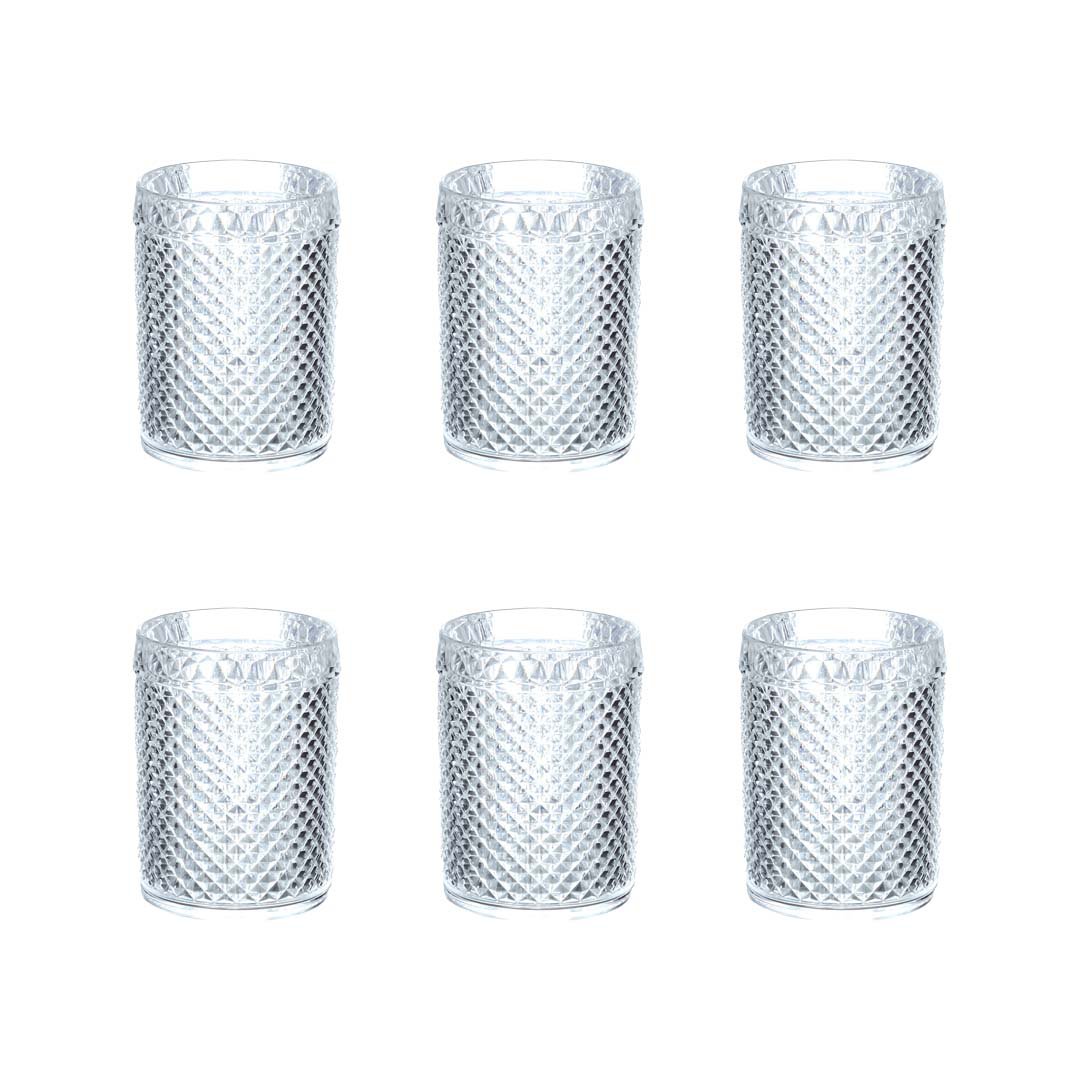 Transparante diamant -transparante acrylwaterlenzen - veel van 6