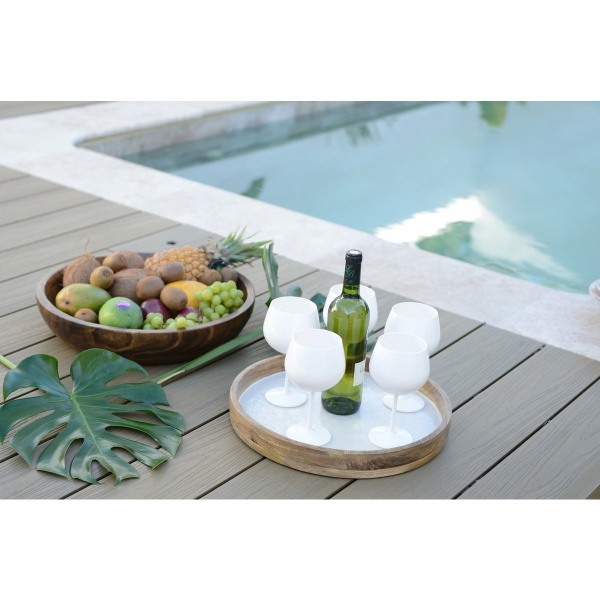 Witte houten lade mango 40x40x4cm