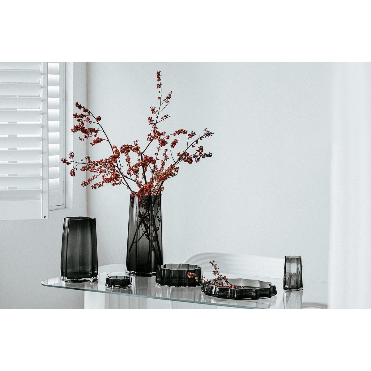 Modern-Klassiek Luxe grote kom of schaal, stijlvol design, LENOX 05 Grey