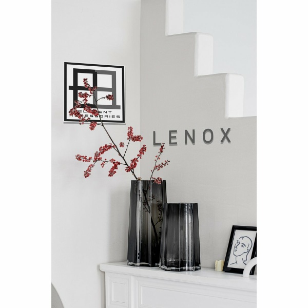 Modern-Klassiek Luxe hoge vaas, stijlvol Belgisch design, LENOX 40 Grijs
